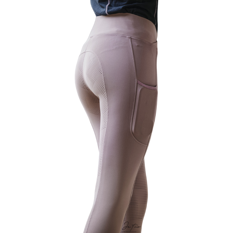 Equithème - Legging Je t'aime femme Flora vieux rose | - Ohlala