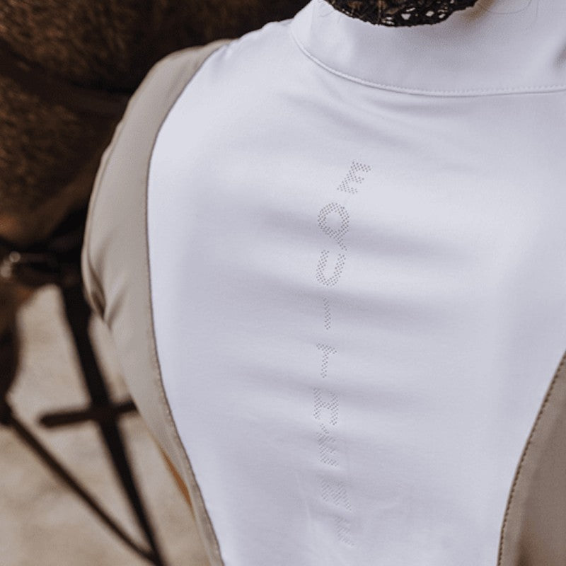 Equithème - Polo manches courtes femme Tokyo taupe | - Ohlala