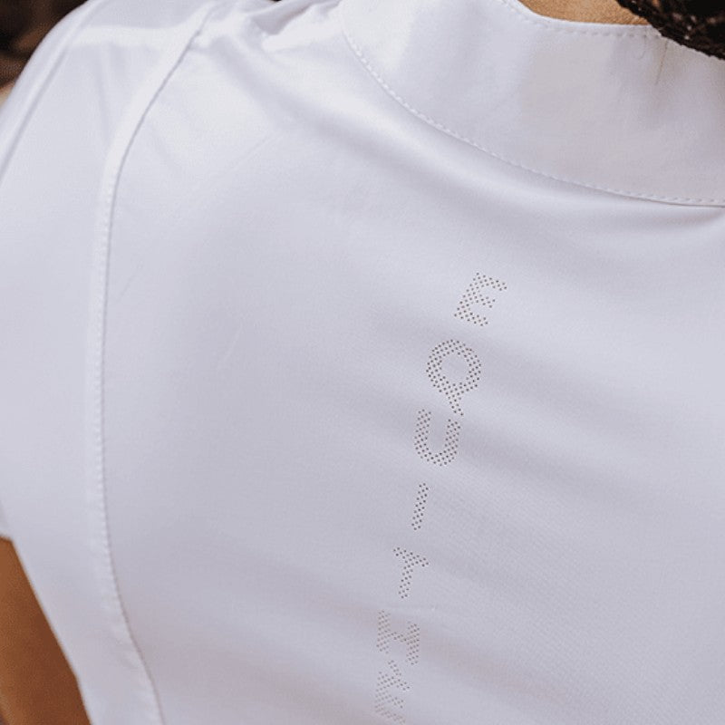Equithème - Polo manches courtes femme Tokyo blanc | - Ohlala