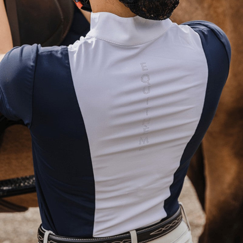 Equithème - Polo manches courtes femme Tokyo marine | - Ohlala