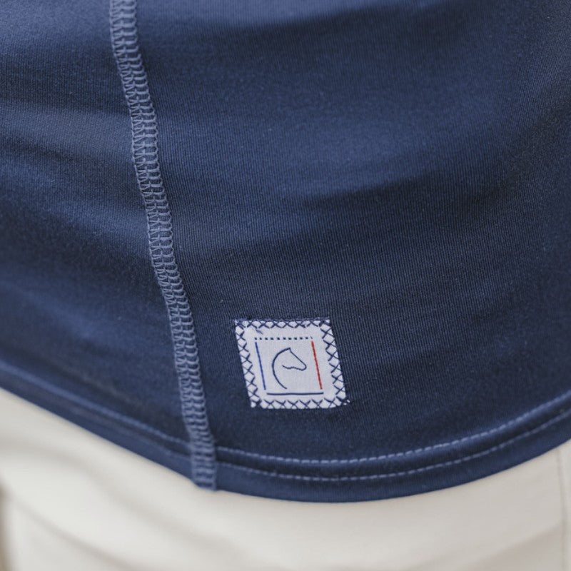 Equithème - Polo manches courtes femme Agathe marine | - Ohlala