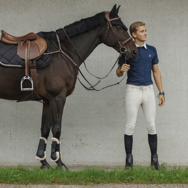 Equithème - Polo manches courtes homme Victor marine | - Ohlala