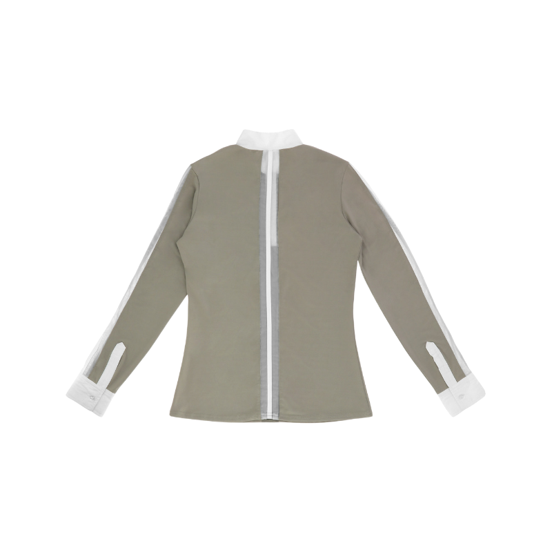 Equithème - Polo manches longues femme Estoril taupe | - Ohlala