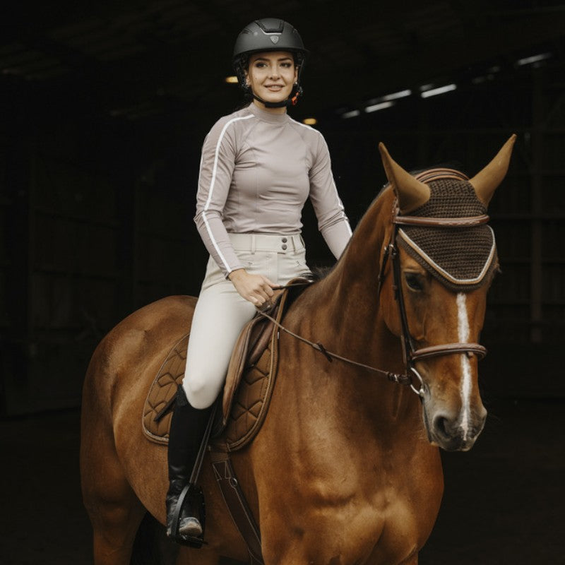 Equithème - Dames T-shirt met lange mouwen Melodie taupe