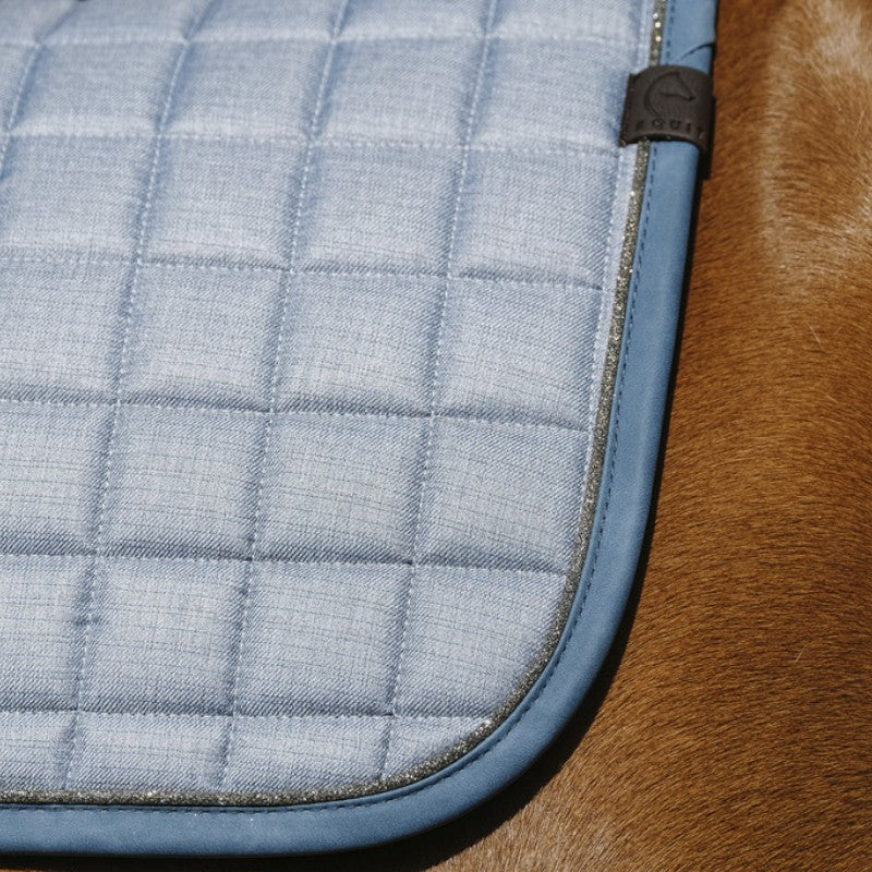 Equithème - Tapis de selle Chic bleu | - Ohlala