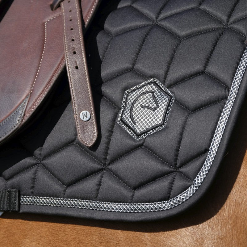 Equithème - Tapis de selle Softhex noir