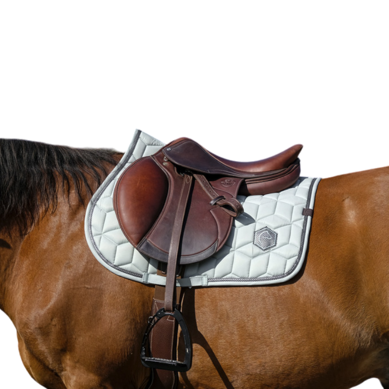 Equithème - Tapis de selle Softhex vert clair | - Ohlala
