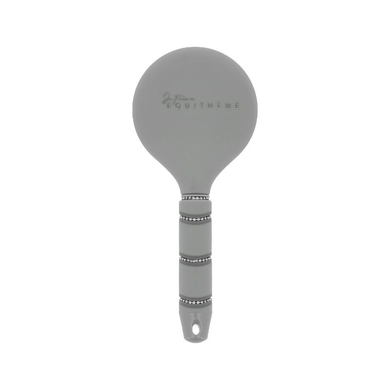 Equithème - Brosse à crins Je t'aime strass gris | - Ohlala
