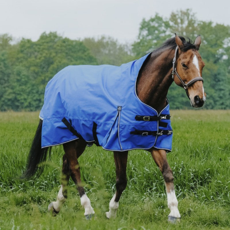 Equithème - Couverture Tyrex Aisance 1200D High neck  bleu roi 50g | - Ohlala