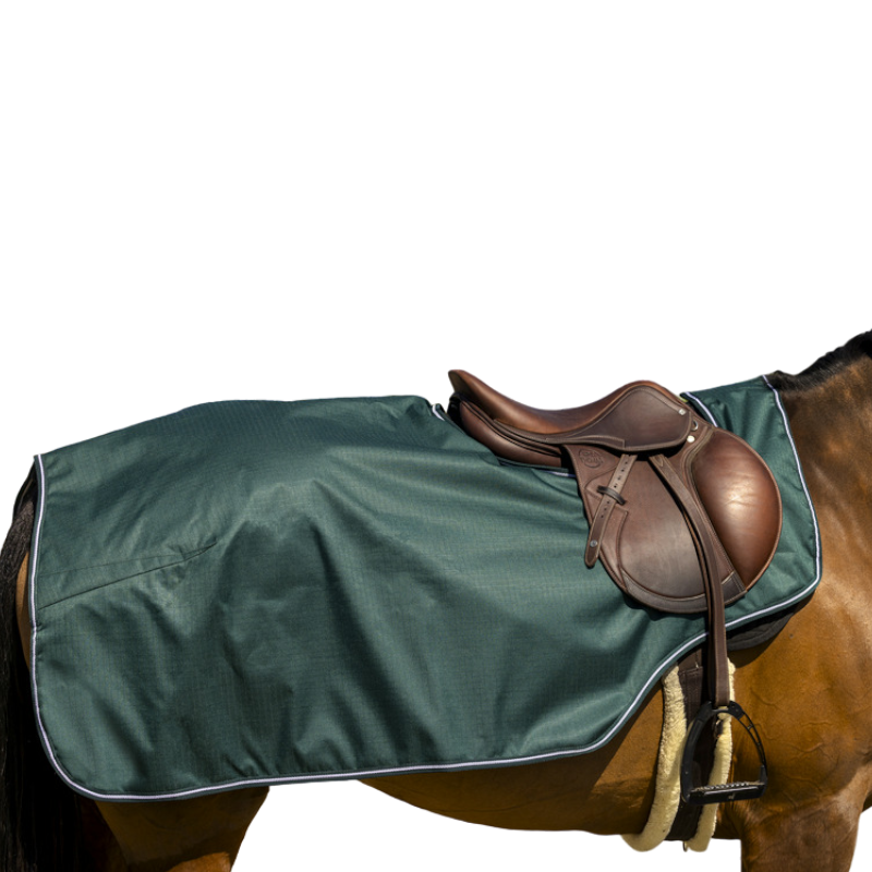 Equithème - Couvre-reins Tyrex 600D polaire vert 0g | - Ohlala