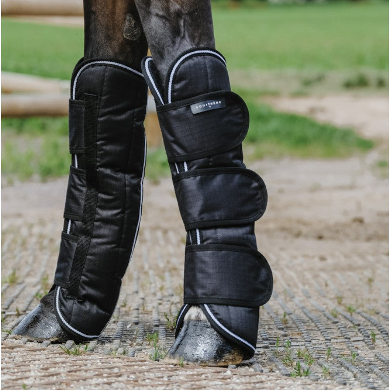 Equithème - Guêtres de transport Tyrex 600D noir | - Ohlala