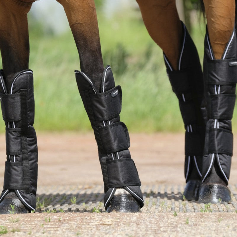 Equithème - Guêtres de transport Tyrex 600D noir | - Ohlala