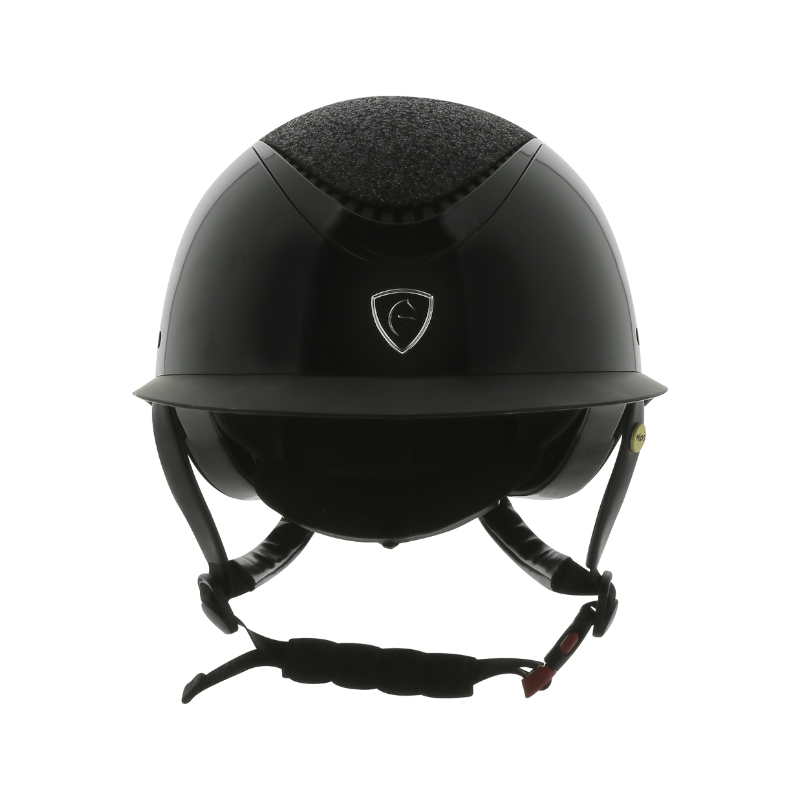 Equithème - Casque Wings noir brillant lamé | - Ohlala