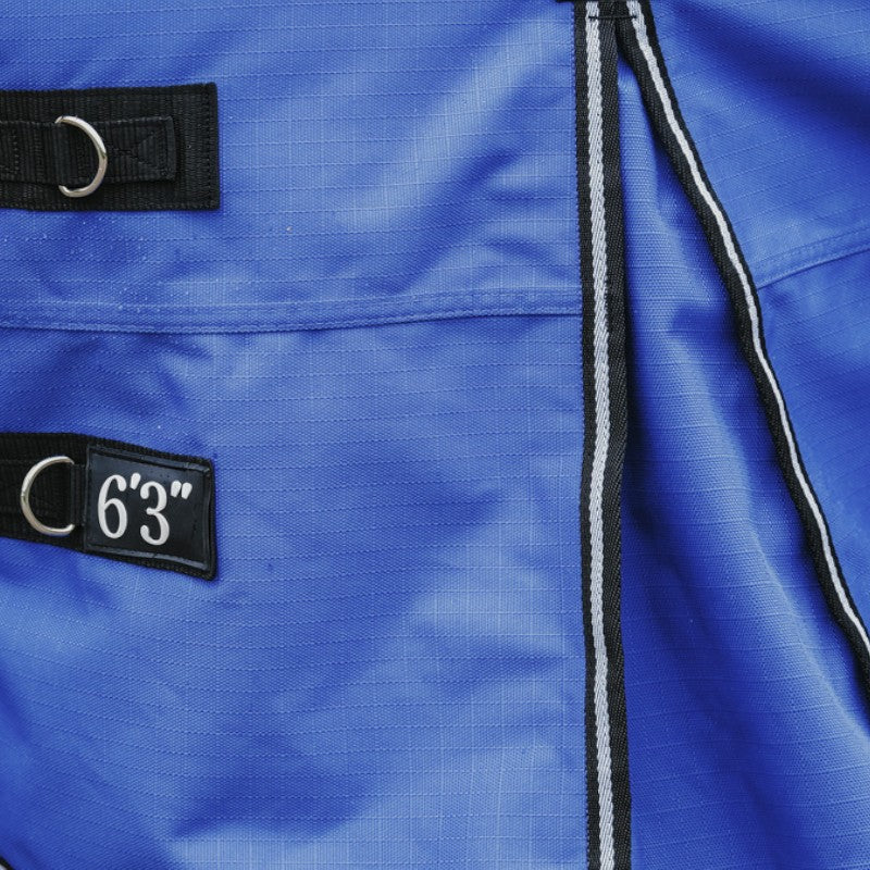 Equithème - Couverture d'extérieur Tyrex Aisance 1200D High Neck bleu roi 150g | - Ohlala