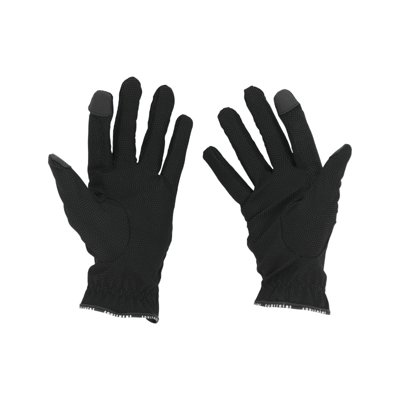 Equithème - Gants Charlie noir | - Ohlala