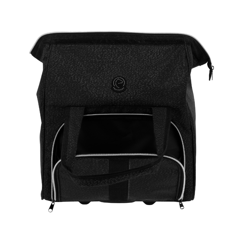 Equithème - Sac de pansage à roulette noir | - Ohlala