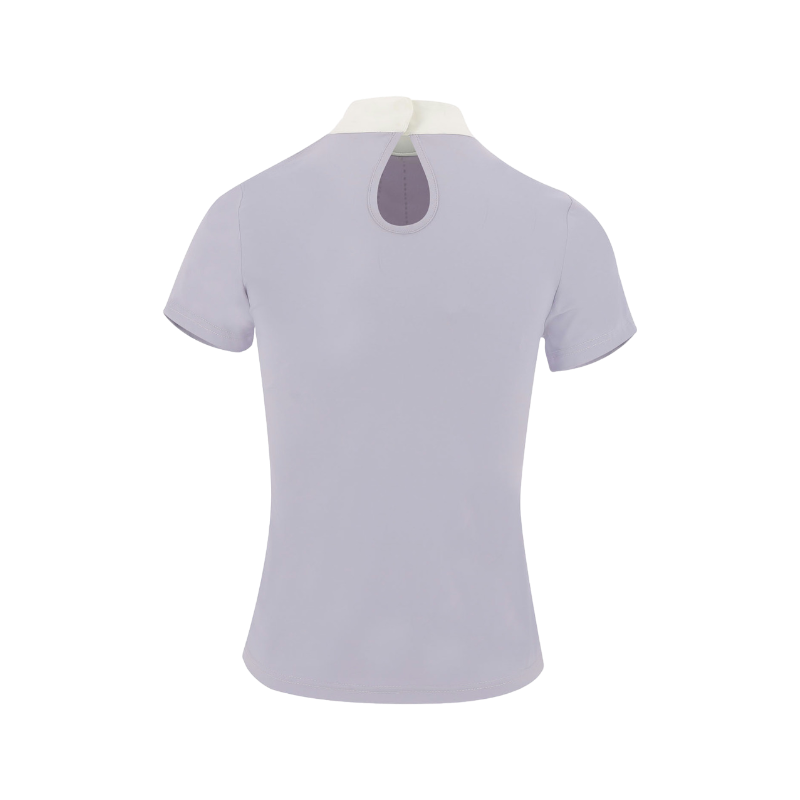 Equithème - Polo de concours manches courtes enfant London violet | - Ohlala