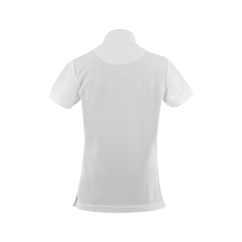 Equithème - Polo de concours manches courtes enfant Mesh Betty blanc | - Ohlala