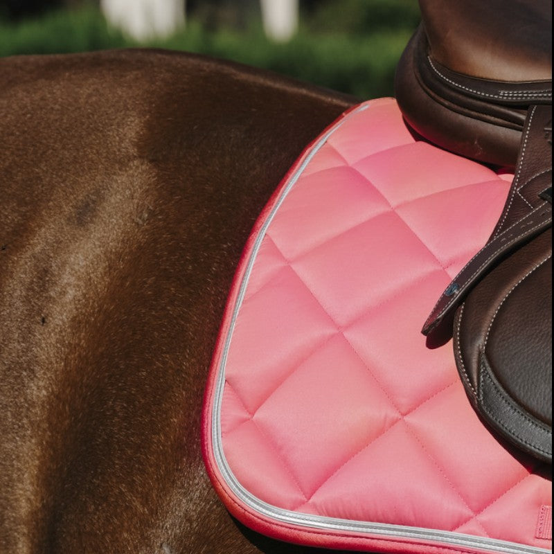Equithème - Tapis de selle Classic vieux rose | - Ohlala