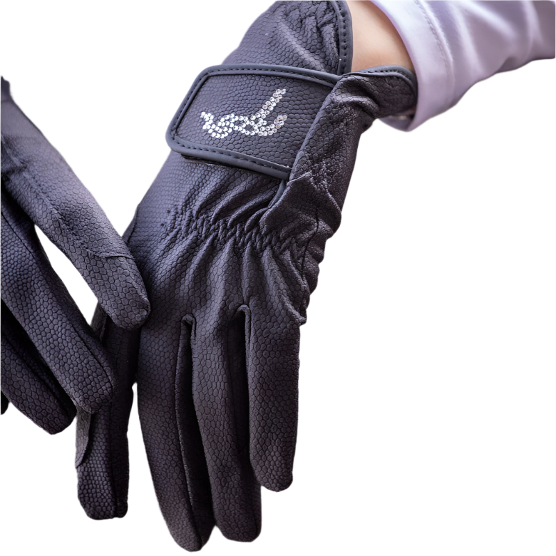 Eden by Pénélope - Gants Prisma Strass enfant marine | - Ohlala