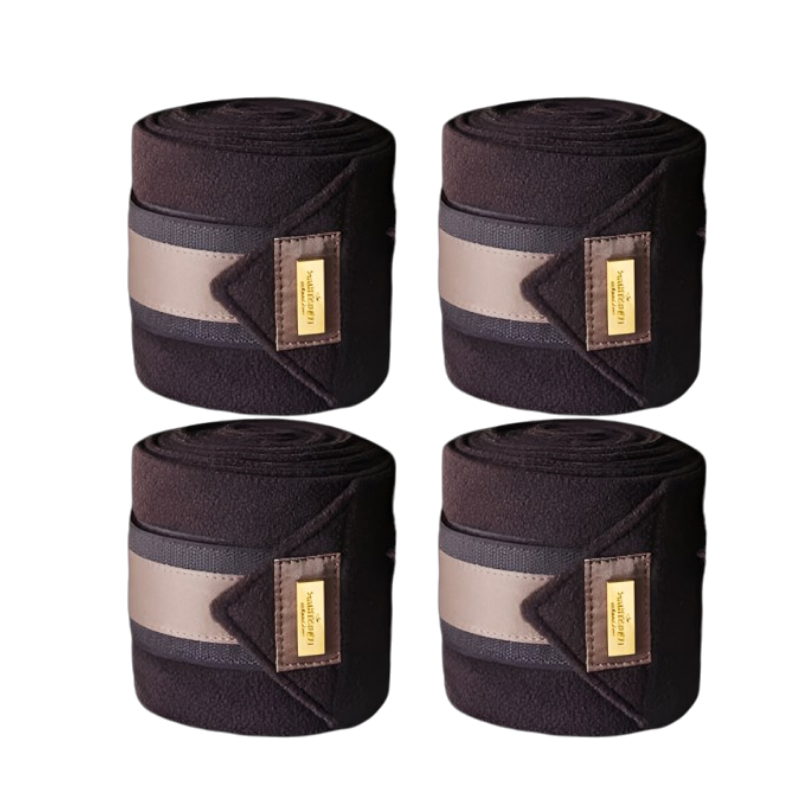 Equestrian Stockholm -  Bandes de Polo Golden brown (x4) | - Ohlala