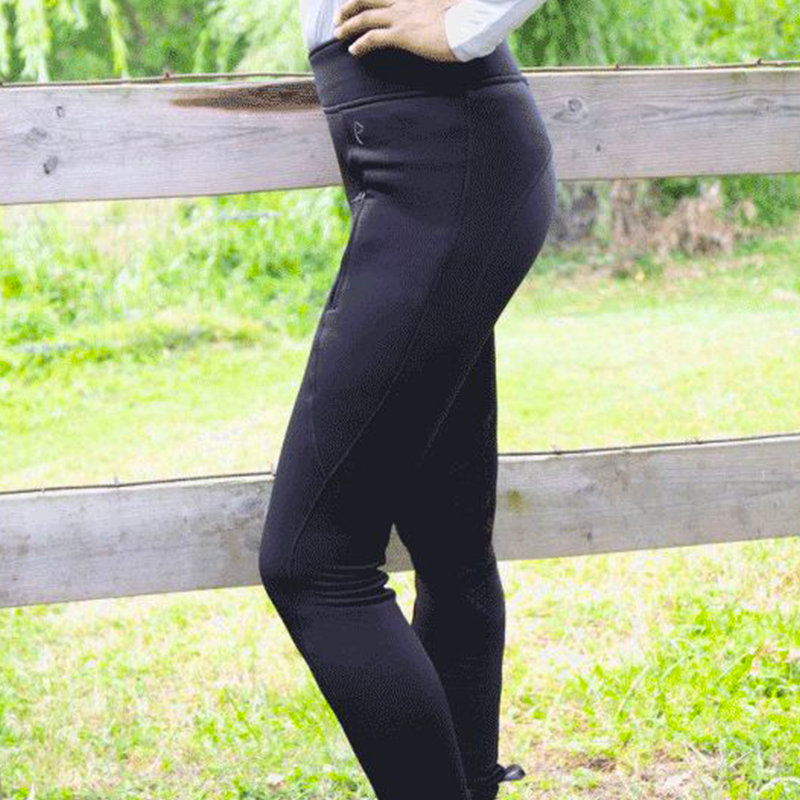 Equithème - Legging d'équitation softshell Dolomyt noir | - Ohlala