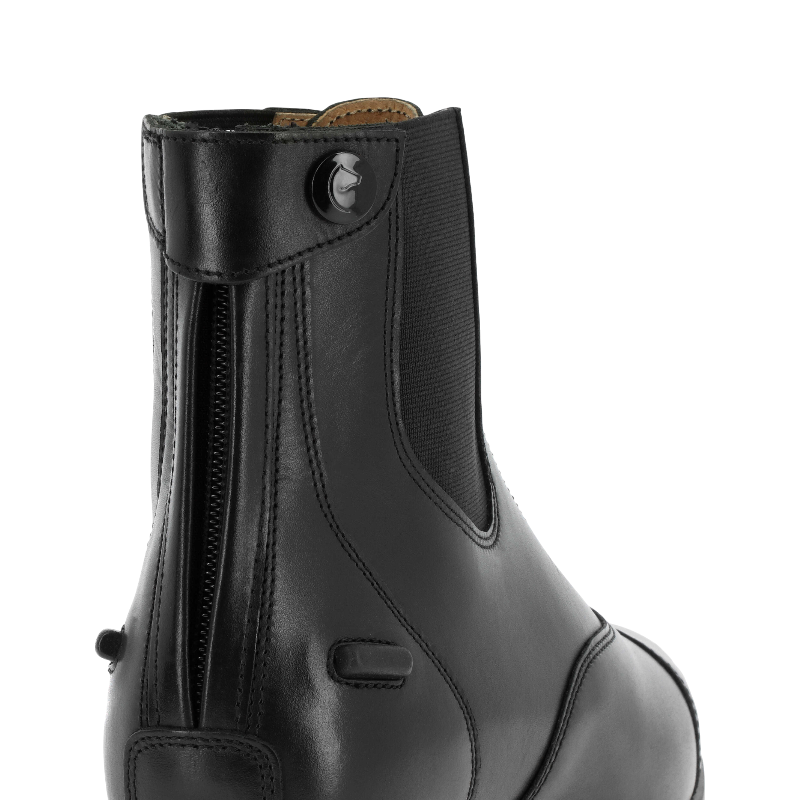 Equithème - Elegante schwarze Stiefel mit Reißverschluss und Schnürsenkeln