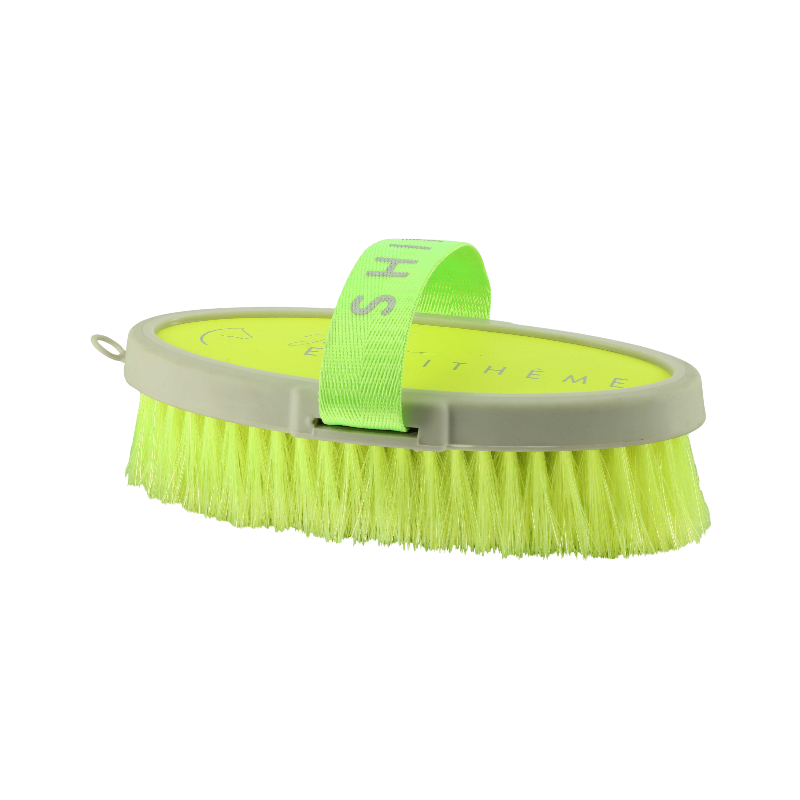 Equithème - Soft brush I love you fluorescent yellow