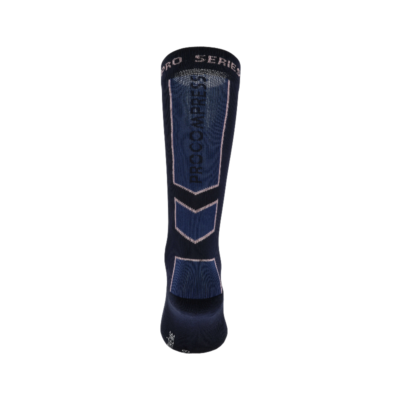 Equithème - Chaussettes Performance marine/ rose (x1) | - Ohlala