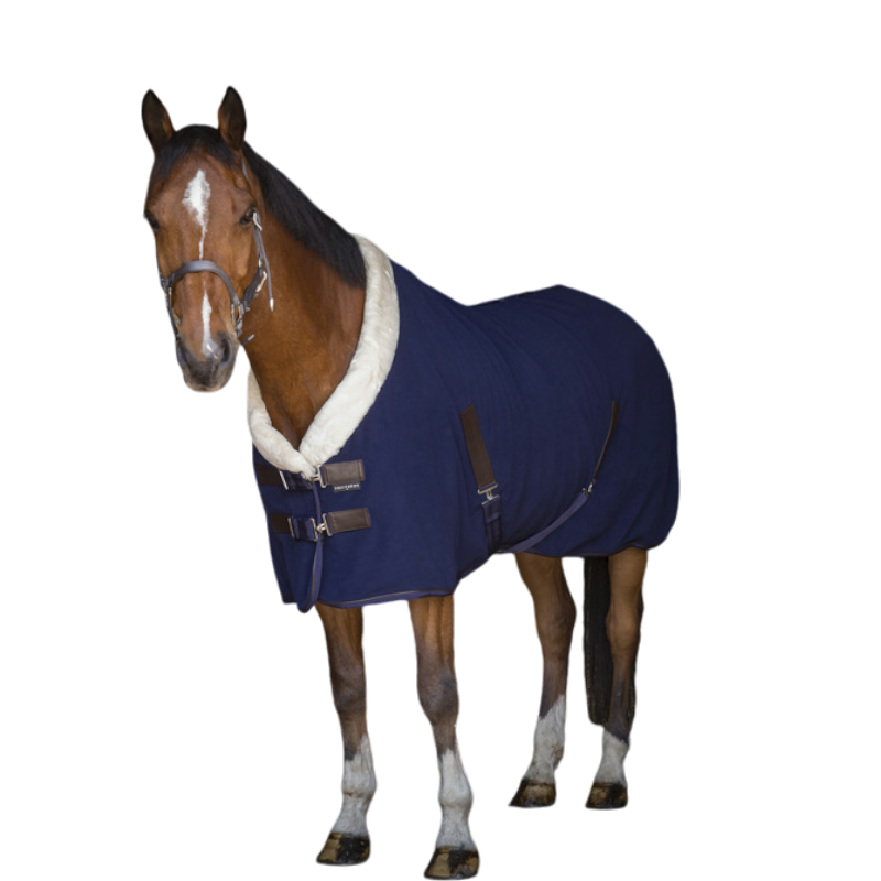 Equithème - Chemise polaire Teddy marine | - Ohlala