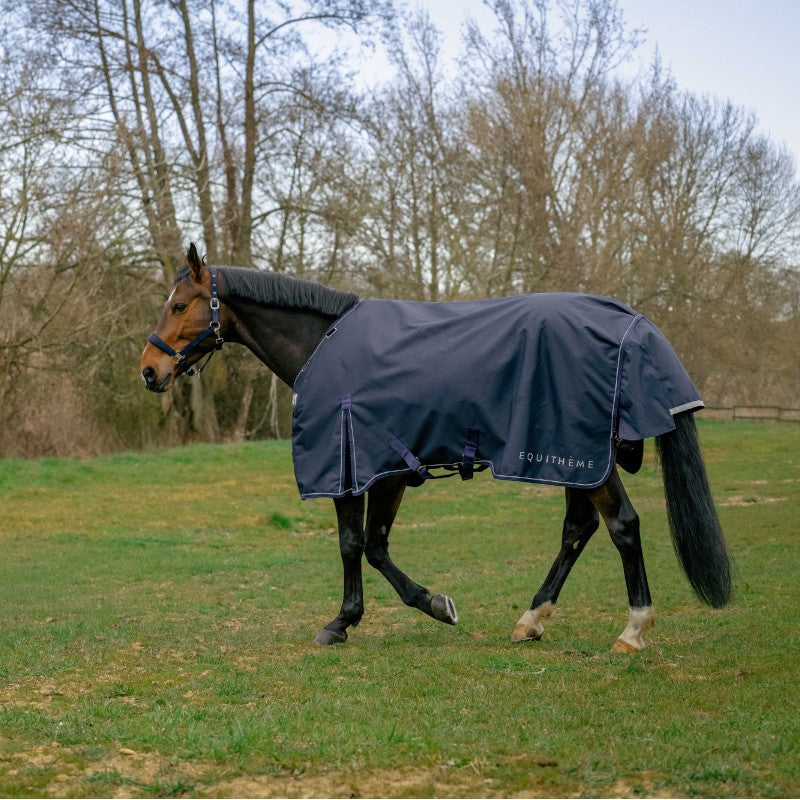 Equithème - Couverture d'extérieur Anatomic Aisance 1200D 100g marine | - Ohlala