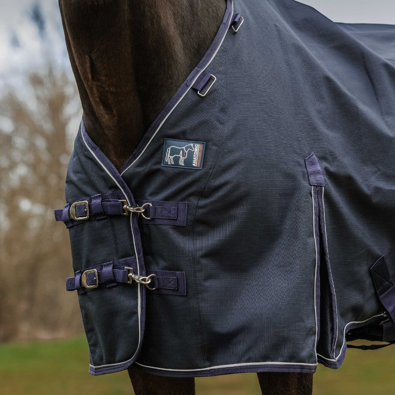 Equithème - Couverture d'extérieur Anatomic Aisance 1200D 100g marine | - Ohlala
