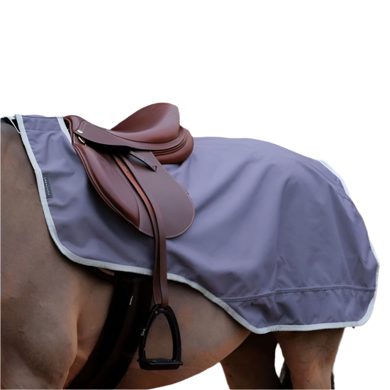 Equithème - Couvre-reins Tyrex 1200D recyclé doublé polaire taupe 0g | - Ohlala