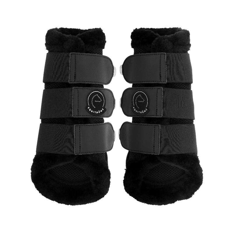 Equithème - Snuggy closed slippers I love you black