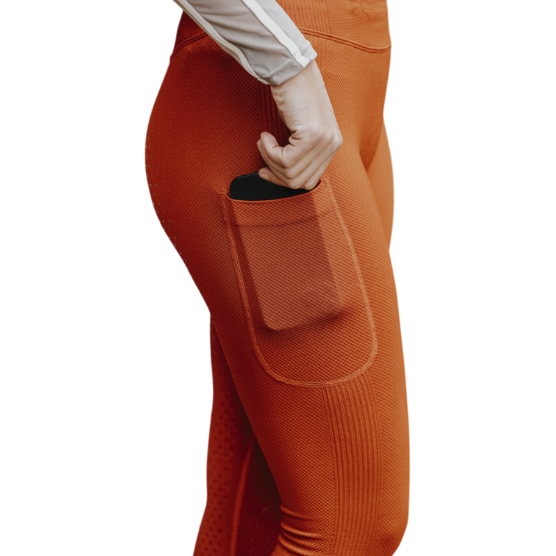 Equithème - Damen Reitleggings Acacia orange