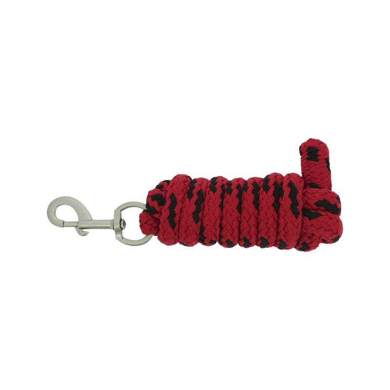 Equithème - Longe Jacquard 2m rouge | - Ohlala