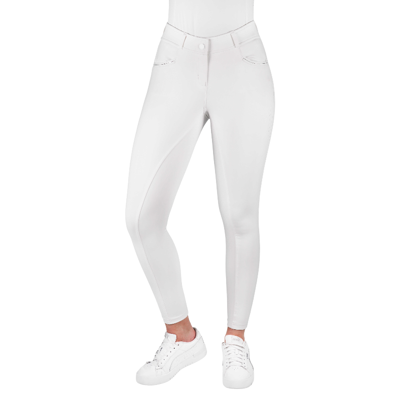 Equithème - Pantalon d'équitation femme Carly blanc | - Ohlala