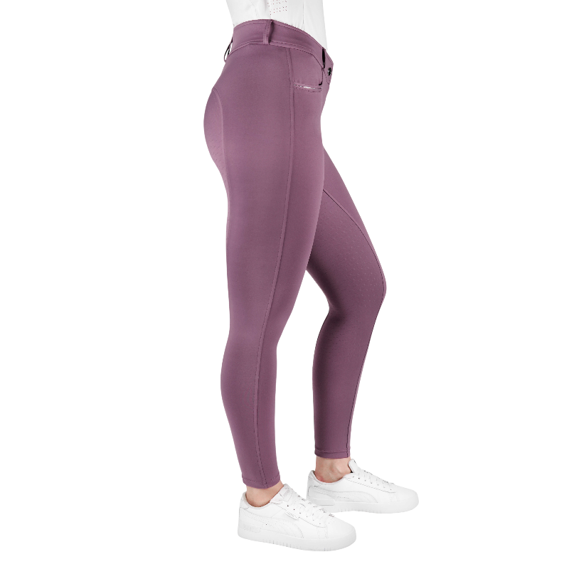 Equithème - Pantalon d'équitation femme Carly lilas | - Ohlala