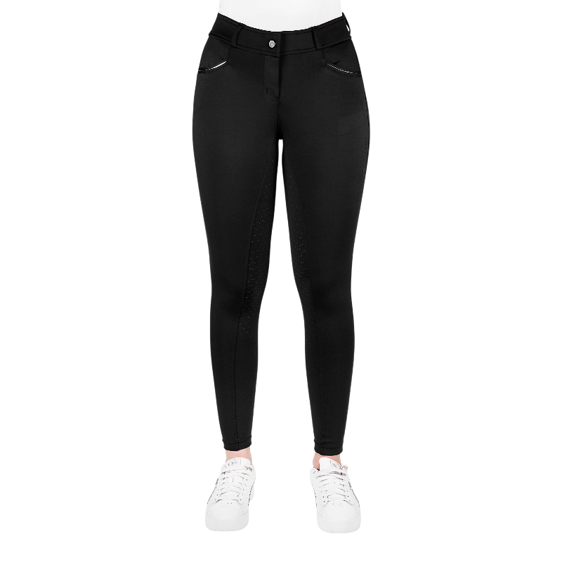 Equithème - Pantalon d'équitation femme Carly noir | - Ohlala