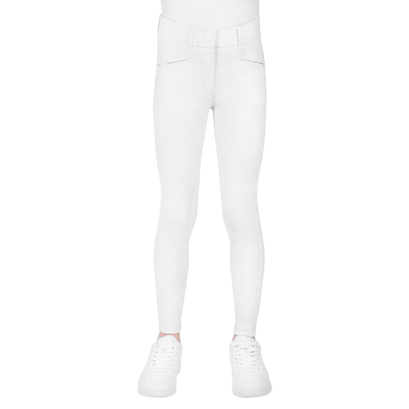 Equithème - Pantalon d'équitation junior Carly blanc