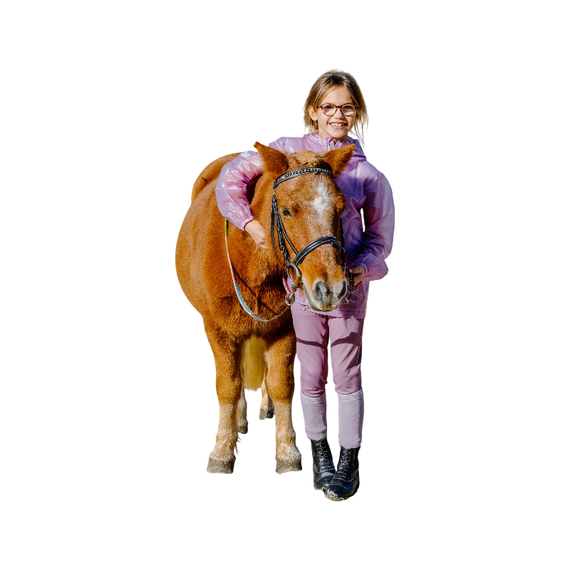 Equithème - Pantalon d'équitation junior Carly lilas