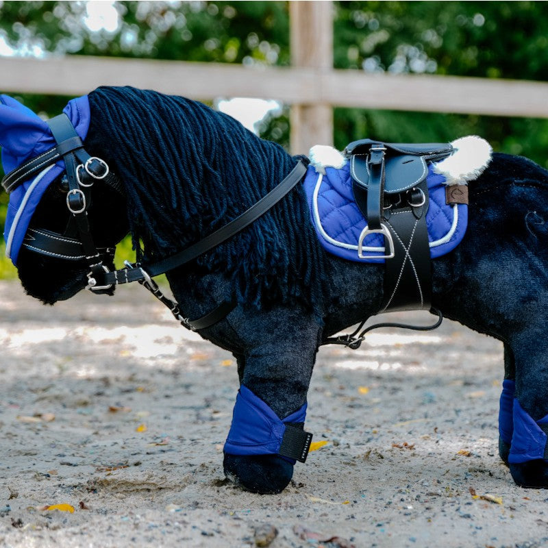 Equithème - Peluche mini poney Éclair noir | - Ohlala