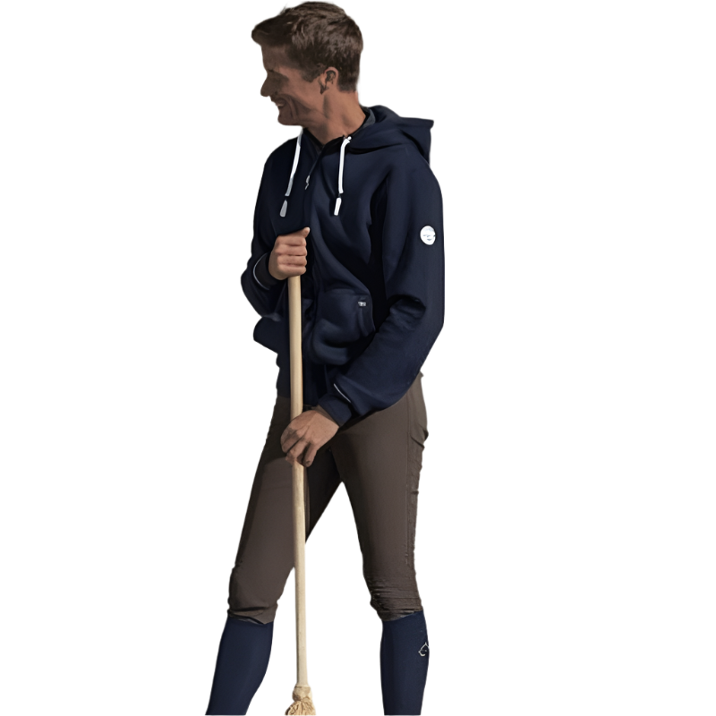 Equithème - Sweat à capuche zippé homme Nicolas marine | - Ohlala