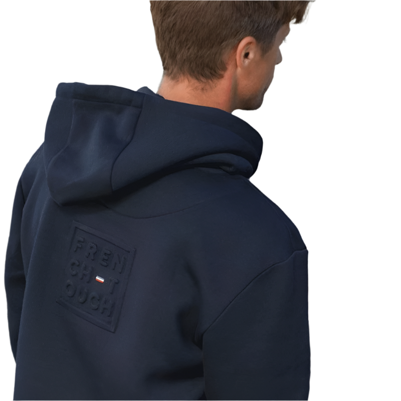 Equithème - Sweat à capuche zippé homme Nicolas marine | - Ohlala