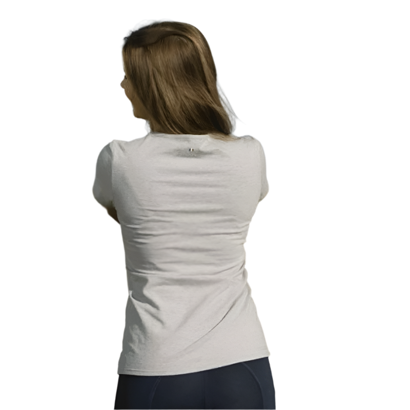 Equithème - T-shirt manches courtes femme Anna gris | - Ohlala