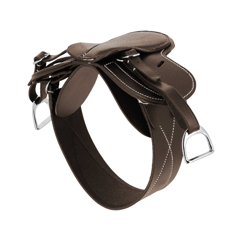 Equithème - Selle pour mini poney havane | - Ohlala