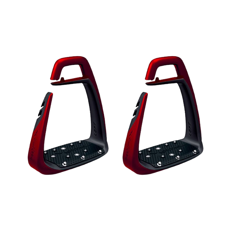 Freejump - Étriers Soft'Up Classic Pearl Rouge / Noir | - Ohlala