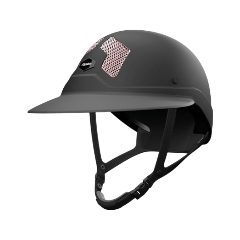Flex On - Paardrijhelm Armet Dark lichte roze roosters vizier Angel
