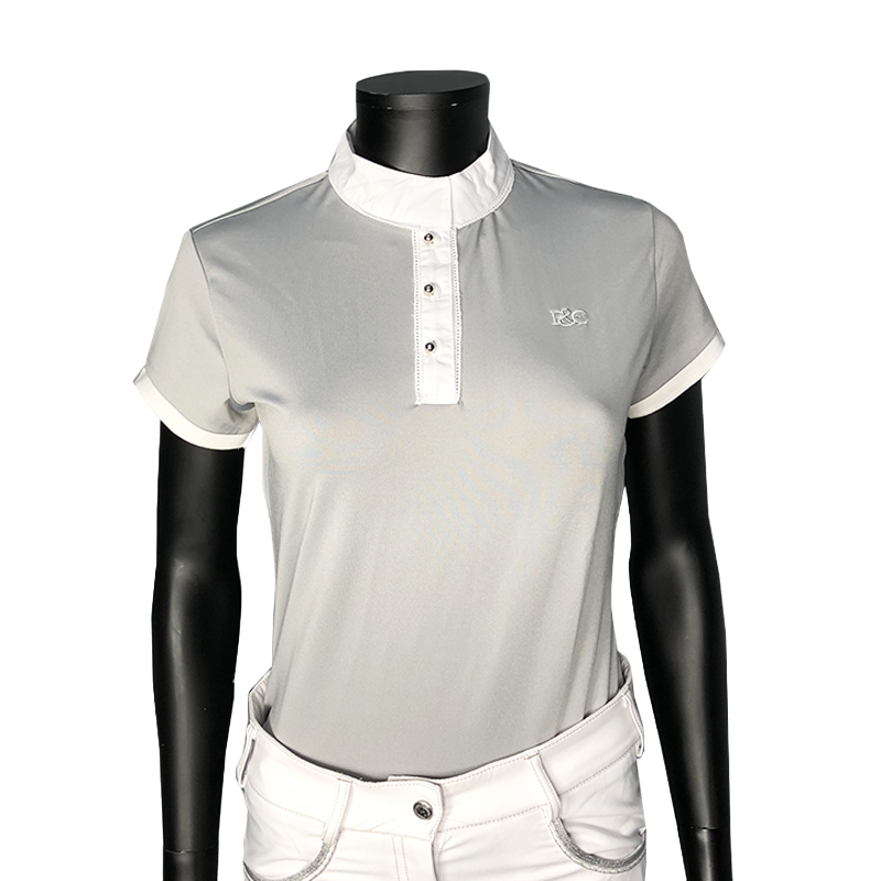 Flags & Cup - Polo manches courtes femme Candiba Gris | - Ohlala