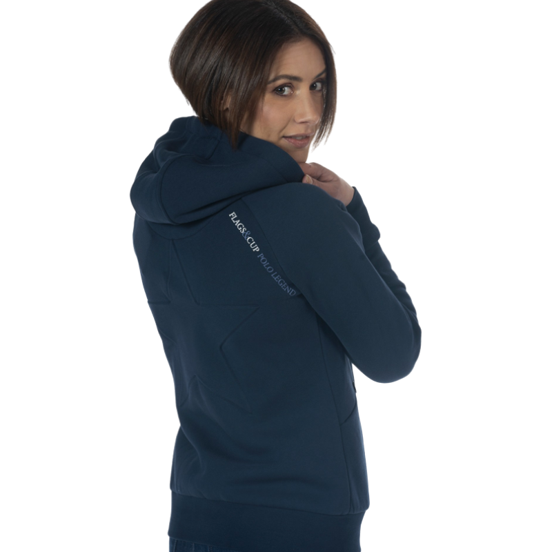 Flags & Cup - Sweat zippé femme Tazlina marine | - Ohlala